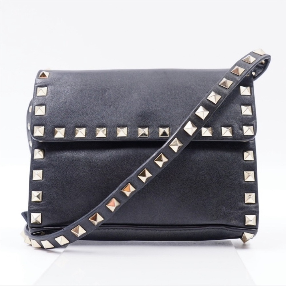 Valentino black studded mini crossbody